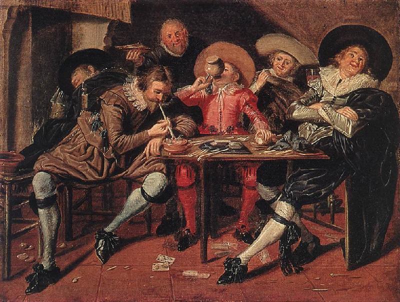 HALS, Dirck Amusing Party in the Open Air s Norge oil painting art